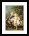 Portrait of Charles Philippe of France and his sister Marie Adelaide 1763 by Francois-Hubert Drouais