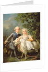 Portrait of Charles Philippe of France and his sister Marie Adelaide 1763 by Francois-Hubert Drouais