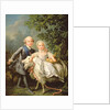 Portrait of Charles Philippe of France and his sister Marie Adelaide 1763 by Francois-Hubert Drouais