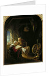 The Bible Lesson, or Anne and Tobias by Gerrit or Gerard Dou