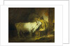 The White Bull in the Stable by Jean-Honore Fragonard