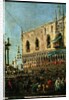 The Doge in the Shrove Tuesday Festival on the Piazzetta, Venice by Francesco Guardi