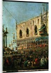 The Doge in the Shrove Tuesday Festival on the Piazzetta, Venice by Francesco Guardi