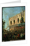 The Doge in the Shrove Tuesday Festival on the Piazzetta, Venice by Francesco Guardi