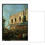 The Doge in the Shrove Tuesday Festival on the Piazzetta, Venice by Francesco Guardi