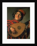 Portrait of a Jester with a Lute by Frans Hals
