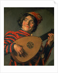 Portrait of a Jester with a Lute by Frans Hals