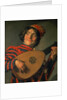 Portrait of a Jester with a Lute by Frans Hals