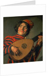 Portrait of a Jester with a Lute by Frans Hals