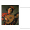 Portrait of a Jester with a Lute by Frans Hals