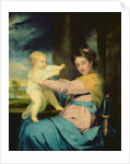 Portrait of Caroline, Duchess of Marlborough with her daughter Lady Caroline Spencer 1764-67 by Joshua Reynolds