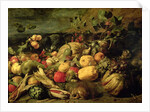 Still Life of Fruits and Vegetables by Frans Snyders or Snijders