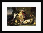 Three Monkeys Stealing Fruit by Frans Snyders or Snijders