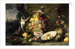 Three Monkeys Stealing Fruit by Frans Snyders or Snijders