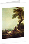 Landscape with Peasants Watching a Herd of Cattle by Francesco Zuccarelli