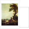 Landscape with Peasants Watching a Herd of Cattle by Francesco Zuccarelli
