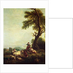 Landscape with Peasants Watching a Herd of Cattle by Francesco Zuccarelli