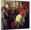 St. Bonaventure at the Council of Lyons in 1274, 1627 by Francisco de Zurbaran