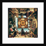 The Story of David, painted tabletop, 1534 by Hans Sebald Beham