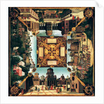 The Story of David, painted tabletop, 1534 by Hans Sebald Beham