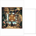 The Story of David, painted tabletop, 1534 by Hans Sebald Beham