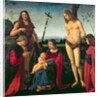 Madonna and Child with SS. John the Baptist and Sebastian Between Two Donors, c.1500 by Giovanni Antonio Boltraffio
