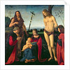 Madonna and Child with SS. John the Baptist and Sebastian Between Two Donors, c.1500 by Giovanni Antonio Boltraffio