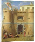 Soldiers outside a Fortified Castle by Michele Giambono