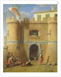 Soldiers outside a Fortified Castle by Michele Giambono