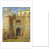 Soldiers outside a Fortified Castle by Michele Giambono