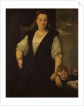 Portrait of a Woman with a Child and a Dog by Veronese