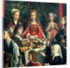 The Marriage at Cana, detail of the bride and surrounding guests by Gerard David