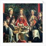 The Marriage at Cana, detail of the bride and surrounding guests by Gerard David