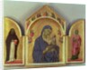 Madonna and Child with Saints Dominic, Aurea and Patriarchs and Prophets c.1312-15 by Duccio di Buoninsegna