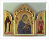 Madonna and Child with Saints Dominic, Aurea and Patriarchs and Prophets c.1312-15 by Duccio di Buoninsegna