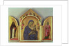 Madonna and Child with Saints Dominic, Aurea and Patriarchs and Prophets c.1312-15 by Duccio di Buoninsegna