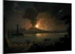 A View of Mount Vesuvius Erupting by Abraham Pether
