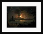 A View of Mount Vesuvius Erupting by Abraham Pether