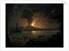 A View of Mount Vesuvius Erupting by Abraham Pether