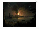 A View of Mount Vesuvius Erupting by Abraham Pether
