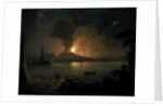 A View of Mount Vesuvius Erupting by Abraham Pether