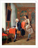 Two Gentlemen in a Library by Peter Jacob Horemans