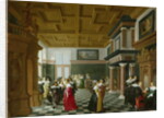 Elegant Figures dancing in an Interior by Dirck van Delen