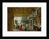 Elegant Figures dancing in an Interior by Dirck van Delen