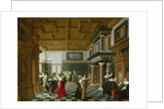 Elegant Figures dancing in an Interior by Dirck van Delen