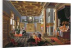 Elegant Figures dining in a Courtly Interior by B. van & Velde E. van de Bassen