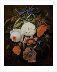 Still Life of Hanging Flowers by Abraham Mignon