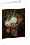 Still Life of Hanging Flowers by Abraham Mignon