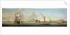 An Extensive View of the Port of Alexandria with a British Man O'War at Anchor by J. Cook
