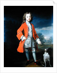 Portrait of a Boy Wearing a Red Jacket with his Spaniel by Charles D'Agar